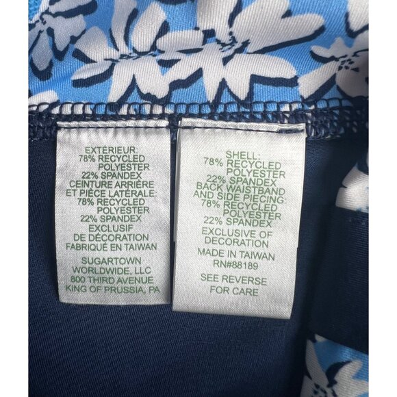 Lilly Pulitzer Luxletic Carpe Vita Flare Leggings Mid-Rise Low Tide Navy XXS - Picture 2 of 15